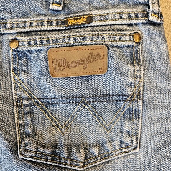 Wrangler George Strait Jeans Mens 34x30 (31x29) Blue Western Cowboy Straight Leg - Picture 9 of 11